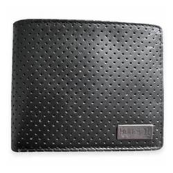 hurley Brinx Bifold Leather Wallet - Black
