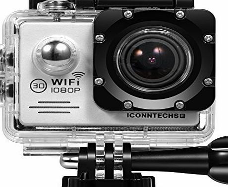ICONNTECHS IT Full HD 1080P Sport Action Camera WIFI FHD 60 fps HDMI 14MP 170 Degree Wide Viewing Angle 2.0 Inch LCD Waterproof DV Camcorder for Extreme Outdoor Sports (Silver)