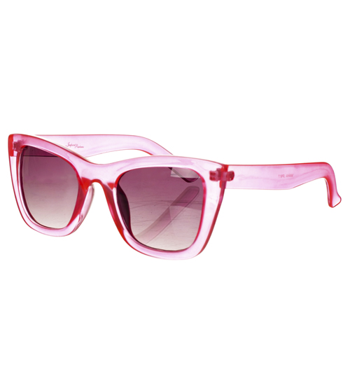 Jeepers Peepers Bright Pink Retro Maria Chunky Wayfarer