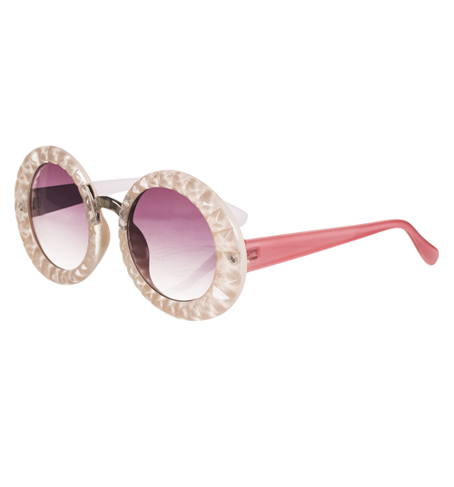 Jeepers Peepers Retro Pink India Oversized Sunglasses from