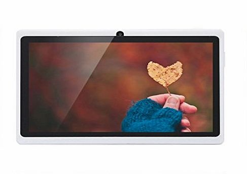 JEJA 7 Inch Google Android 4.4 KitKat Tablet PC Quad Core 16GB Allwinner A33 Cortex A7 Dual Camera 10 Point HD Capacitive Touch Screen 1.6GHz DDR3 512M WiFi White