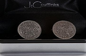 JTC Birthdate 1965 coin cufflinks 50th birthday cufflinks in chrome box.