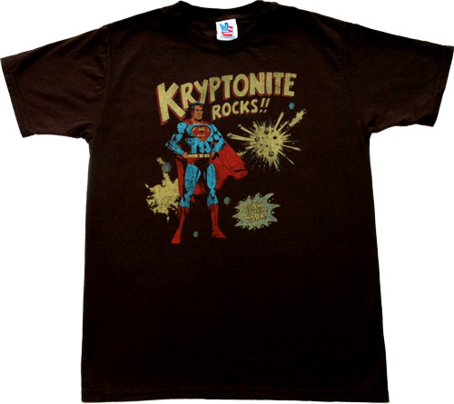 Kryptonite Rocks Men` Black Superman T-Shirt from Junk Food