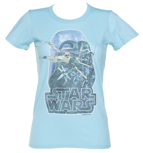 Junk Food Ladies Aqua Star Wars Darth Vader T-Shirt from