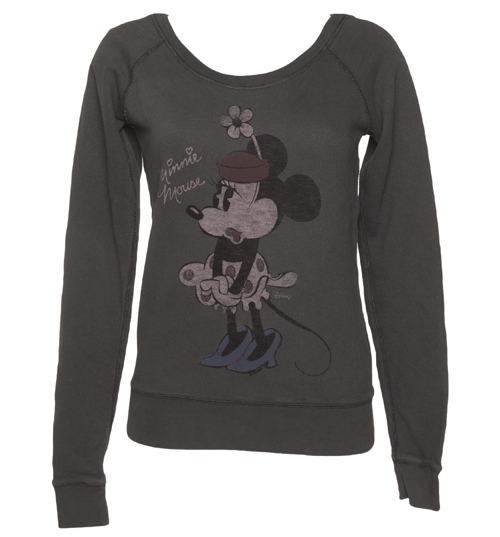 Junk Food Ladies Charcoal Minnie Mouse Premium Off The