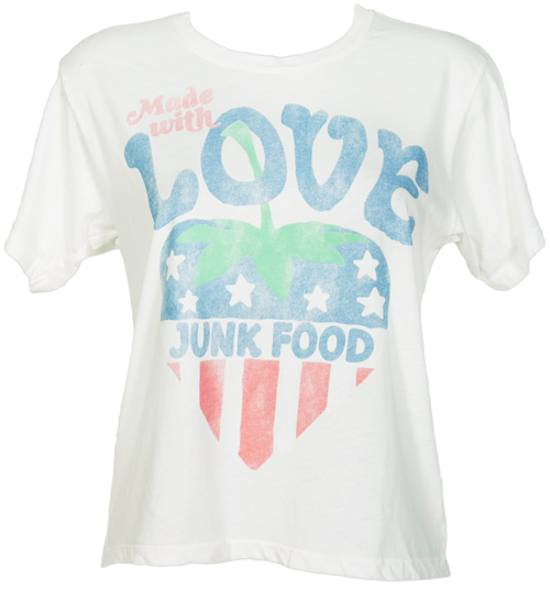 Junk Food Ladies Made With Love Cropped T-Shirt from Junk
