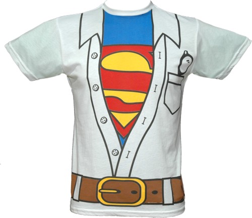 Men` Clark Kent/Superman Costume T-Shirt from Junk Food