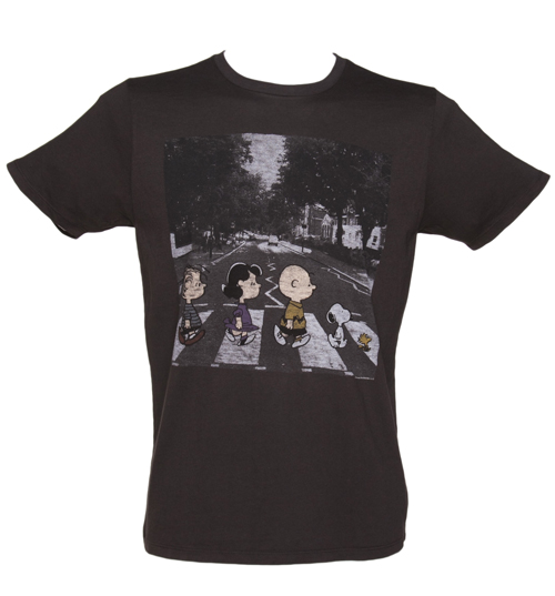 Junk Food Mens Black Peanuts Abbey Road T-Shirt from