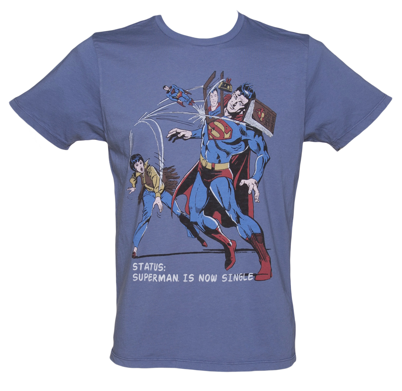 Junk Food Mens Blue Superman Is Now Single T-Shirt