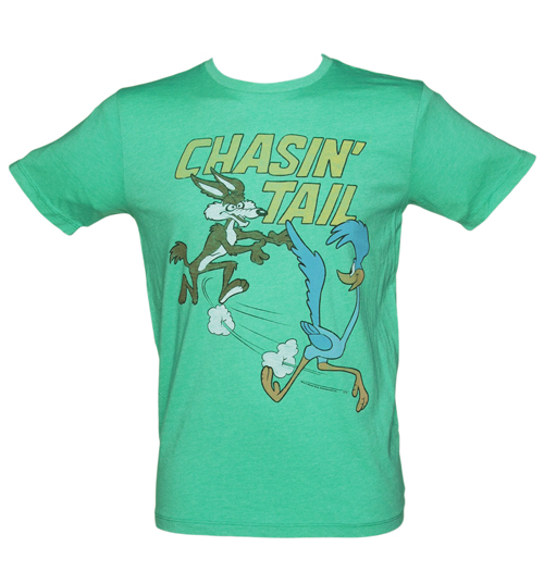 Junk Food Mens Dark Turquoise Chasin Tail Loony Tunes
