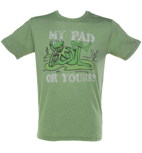 Junk Food Mens Kermit Muppets My Pad Or Yours T-Shirt