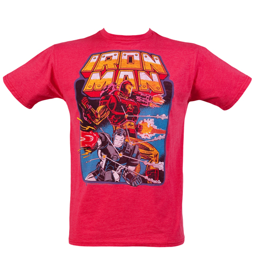 Mens Red Iron Man T-Shirt from Junk Food