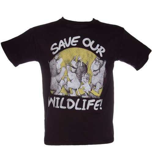 Junk Food Mens Save Our Wildlife Wild Things Tee from