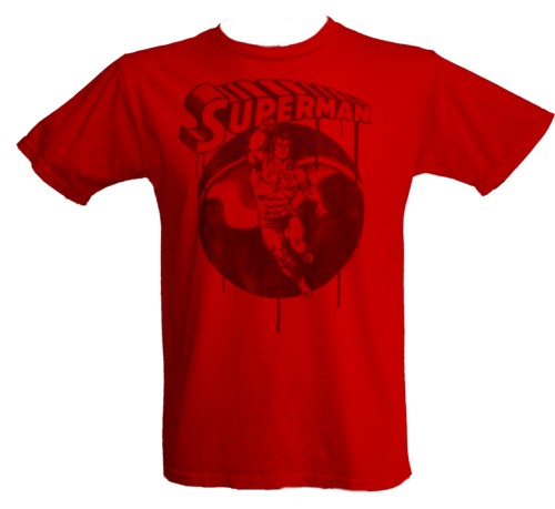 Red Flying Superman Men` T-Shirt from Junk Food