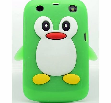 Blackberry 9360 Curve Smartphone Contract Or Pay As You Go Penguin Cute Animal Green Silicone / Skin / Case / Cover / Shell / Protector / Mobile / Phone / Smartphone / Accessories.