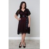 Kiyonna Retro Glam Lace Dress With Red Lining