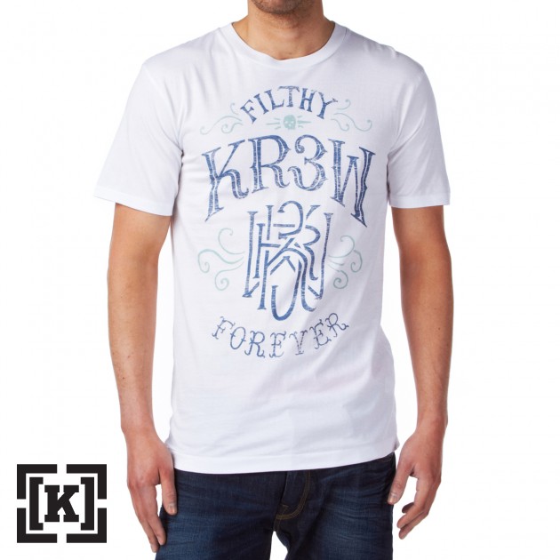 KR3W Mens KR3W Billy 2 Premium T-Shirt - White