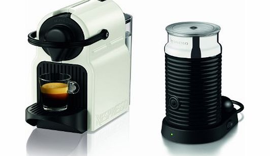 Krups Nespresso by KRUPS Nespresso inissia by KRUPS Coffee Capsule Machine with Aeroccino3 - White