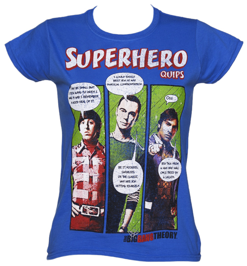 Ladies Big Bang Theory Superhero Quips T-Shirt
