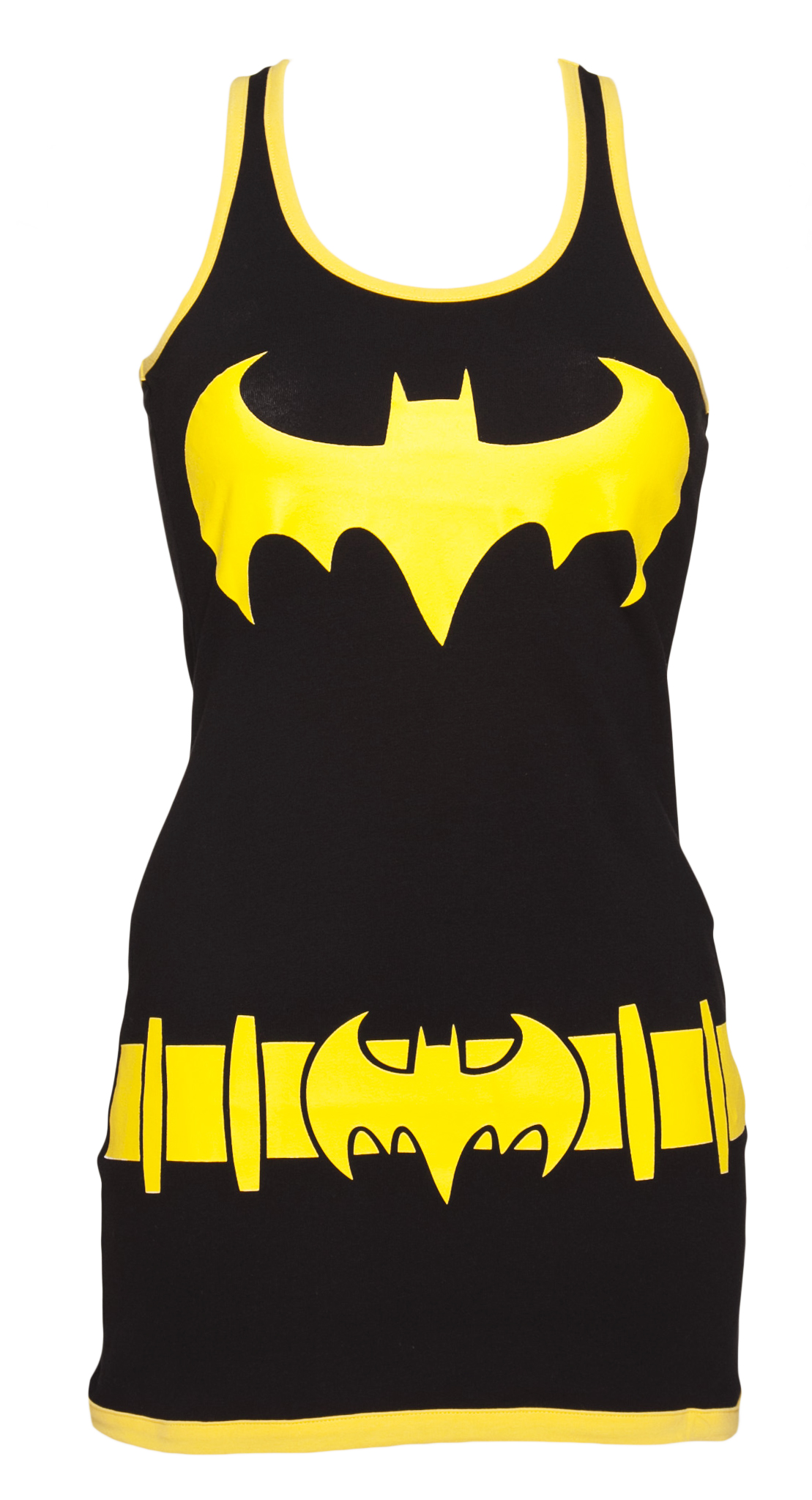 Ladies Black Batgirl Vest Dress