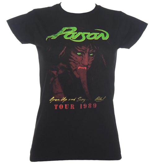 Ladies Black Poison 1989 Tour T-Shirt