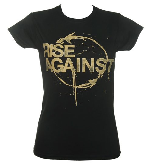Ladies Black Rise Against Cycle Print T-Shirt