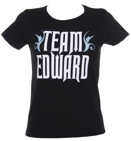 Ladies Black Twilight Team Edward T-Shirt