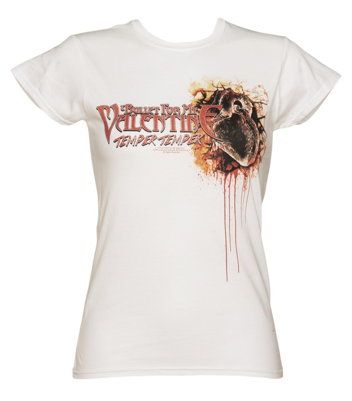 Ladies Bullet For My Valentine Dead Heart T-Shirt