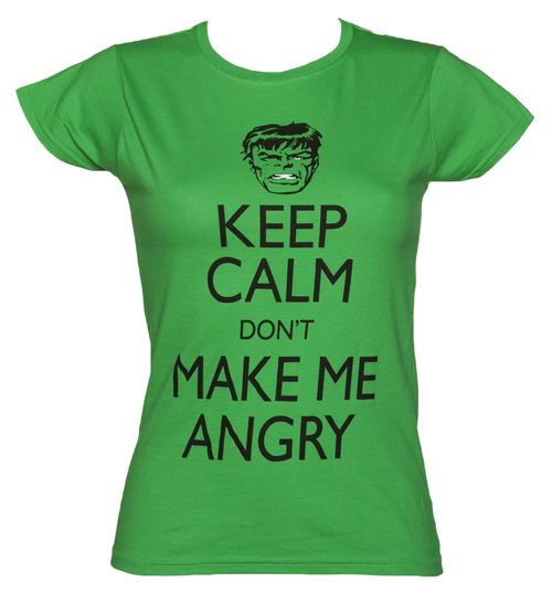 Ladies Green Keep Calm Dont Make Me Angry