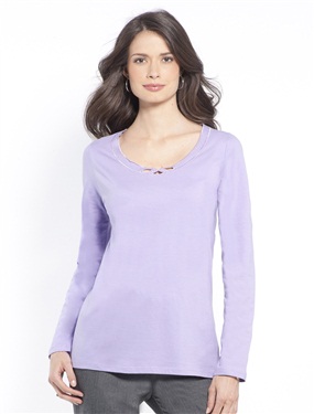 Ladies Long-Sleeved T-Shirt, Comfort Sleeve Width