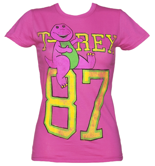 Ladies Pink Barney T-Shirt