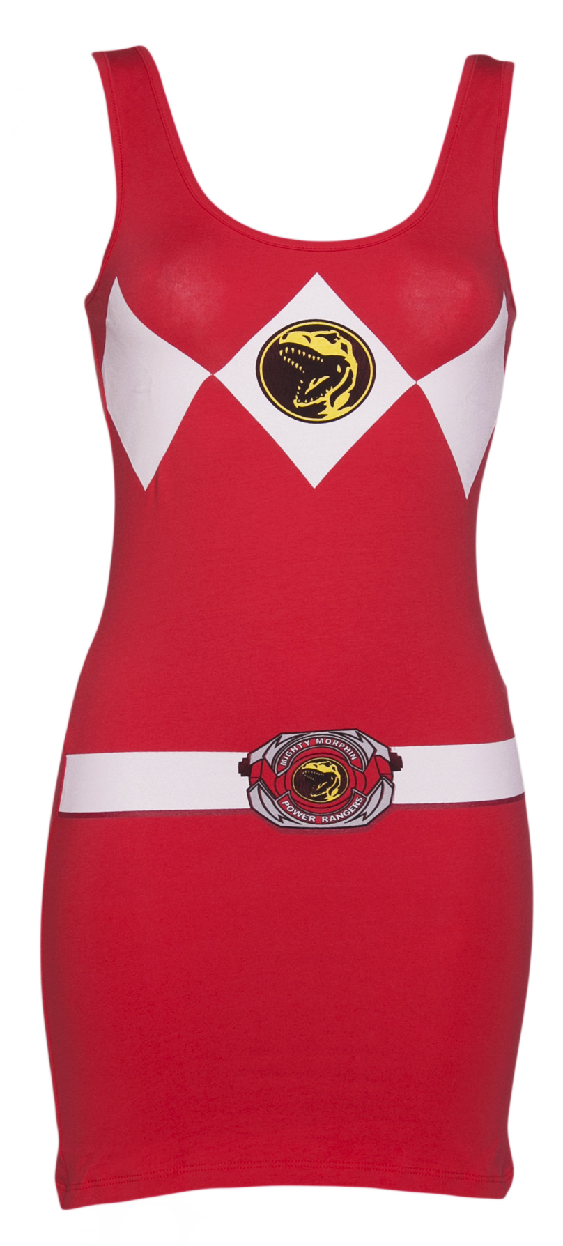 Ladies Red Mighty Morphin Power Rangers Costume