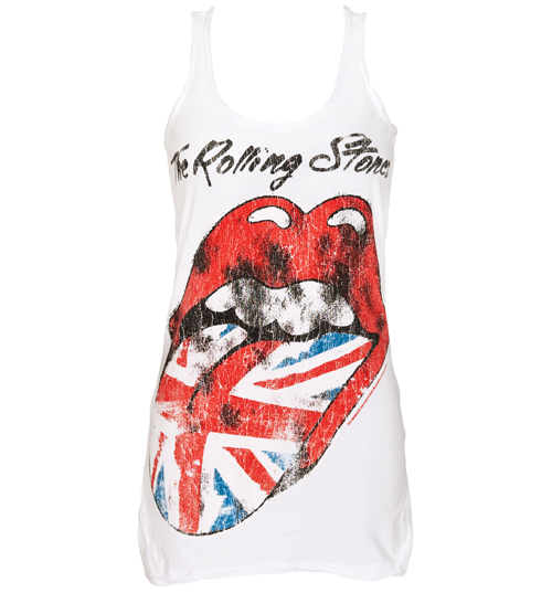 Ladies Rolling Stones UK Tongue Racerback Vest