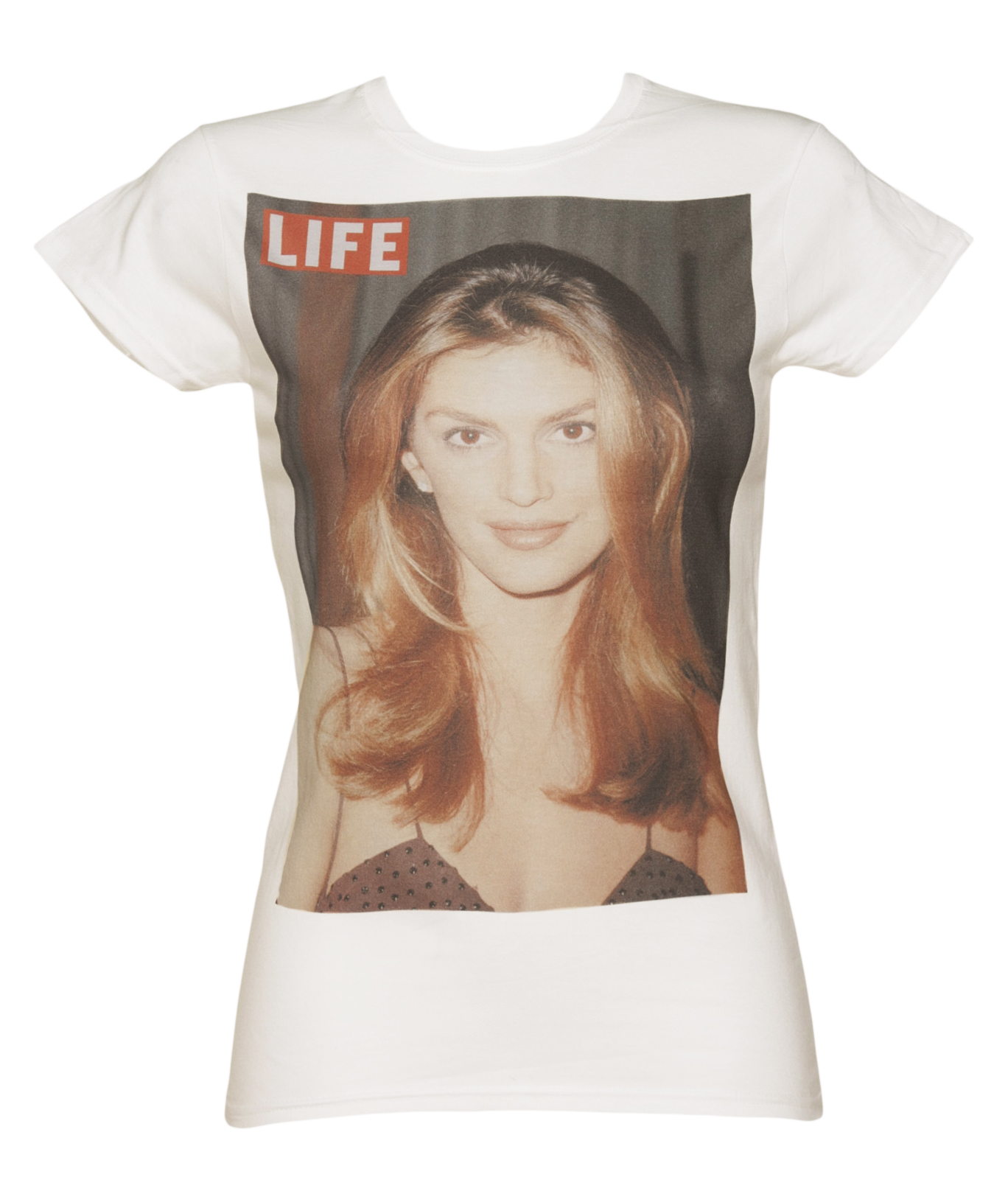 Ladies White Cindy Supermodel Life Series T-Shirt