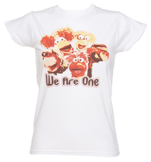 Ladies White Fraggle Rock We Are One T-Shirt