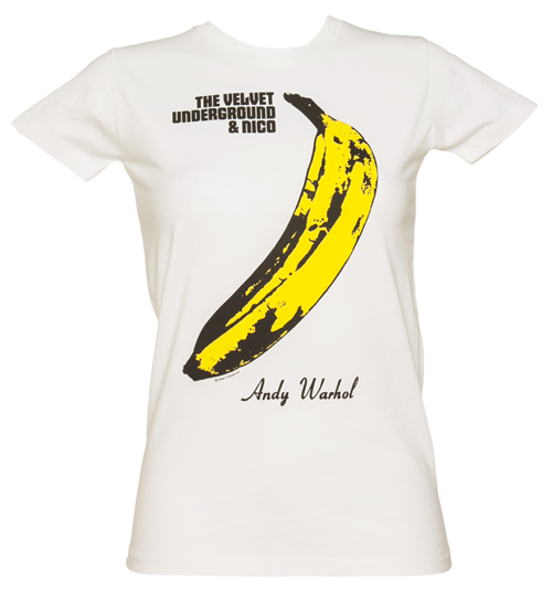 Ladies White Velvet Underground T-Shirt