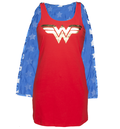 Ladies Wonder Woman Sleeveless Night Dress With