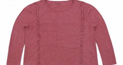 Tender side frills T-shirt Pink 34,36,38