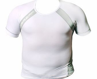 Linebreak Short Sleeve Compression T-Shirt White/Silver