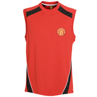 manchester United Poly Sleeveless T-Shirt - Red.