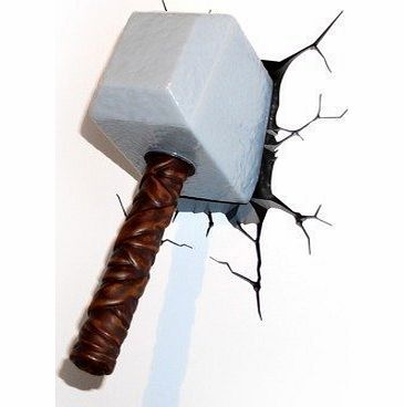 Marvel Thor Hammer 3D Wall Art Decor Nightlight Lamp