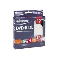 memorex - 10 x DVD-R DL - 8.5 GB ( 240min ) 4x -