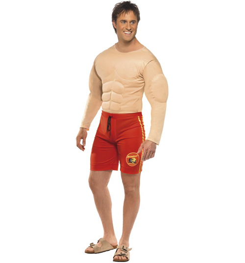 mens Baywatch Lifeguard Fancy Dress Costume
