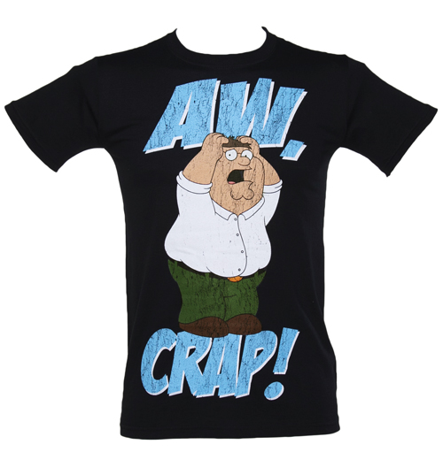 Mens Black Aww Crap Family Guy T-Shirt