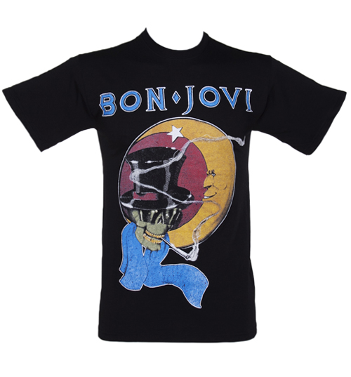 Mens Black Bon Jovi 1987 T-Shirt