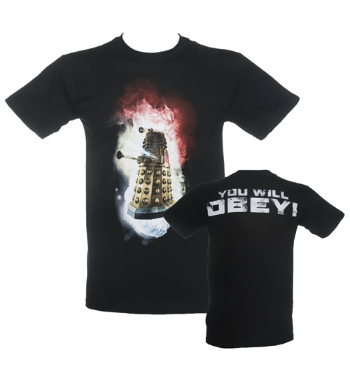 Mens Black Doctor Who Dalek You Will Obey
