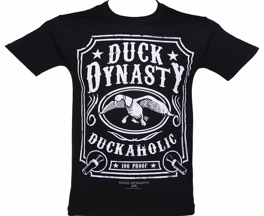 Mens Black Duck Dynasty Duckaholic T-Shirt