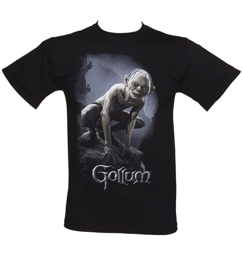 Mens Black Gollum Lord Of The Rings T-Shirt