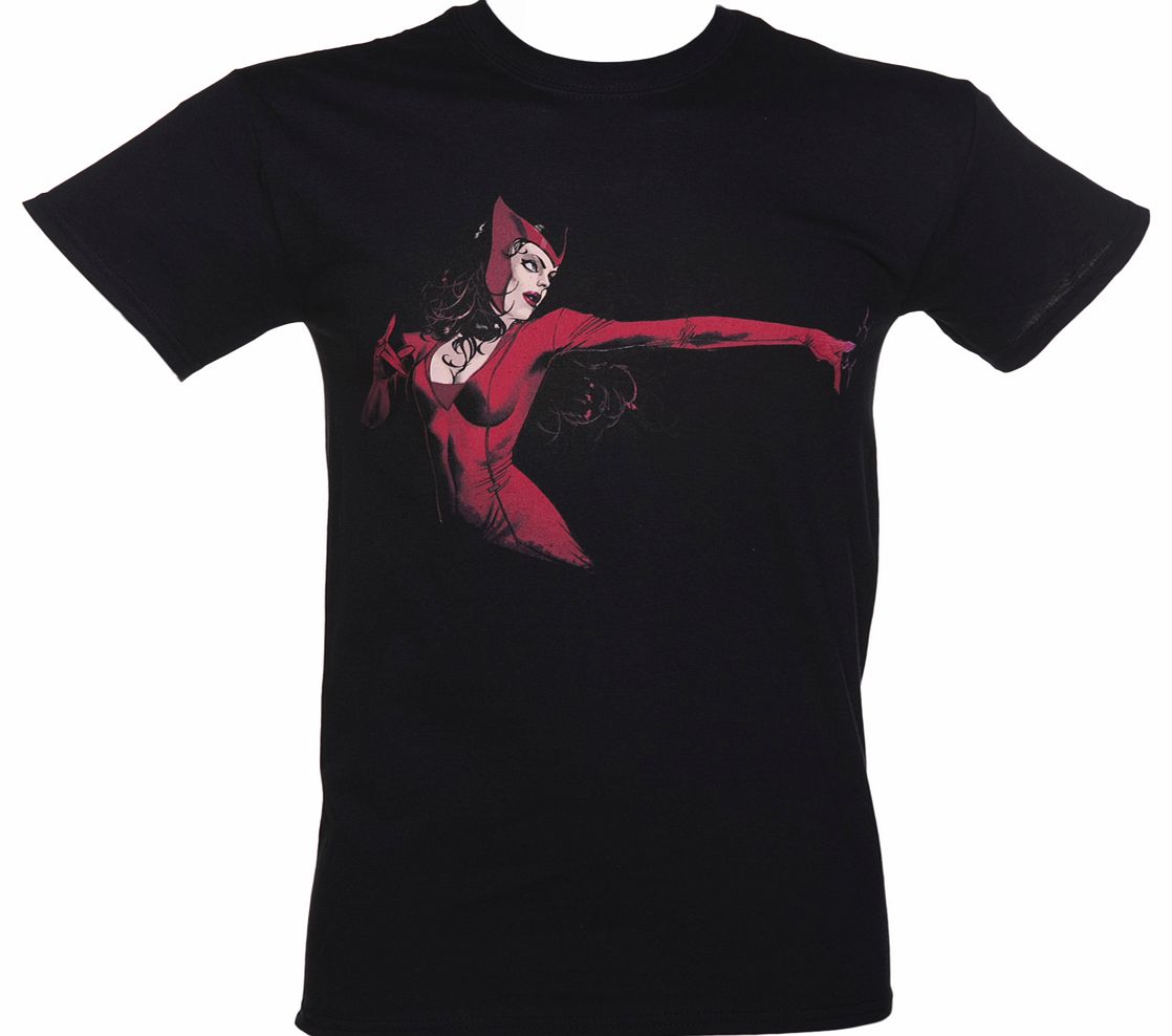 Mens Black Marvel Scarlet Witch T-Shirt