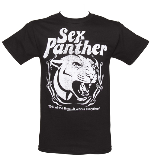 Mens Black Sex Panther Anchorman T-Shirt